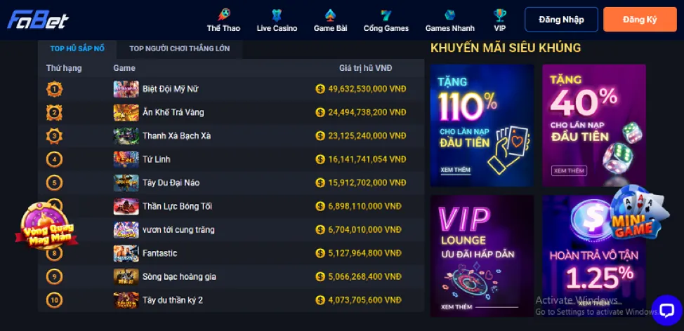 Truy cập trang chủ Vipwin777 Login